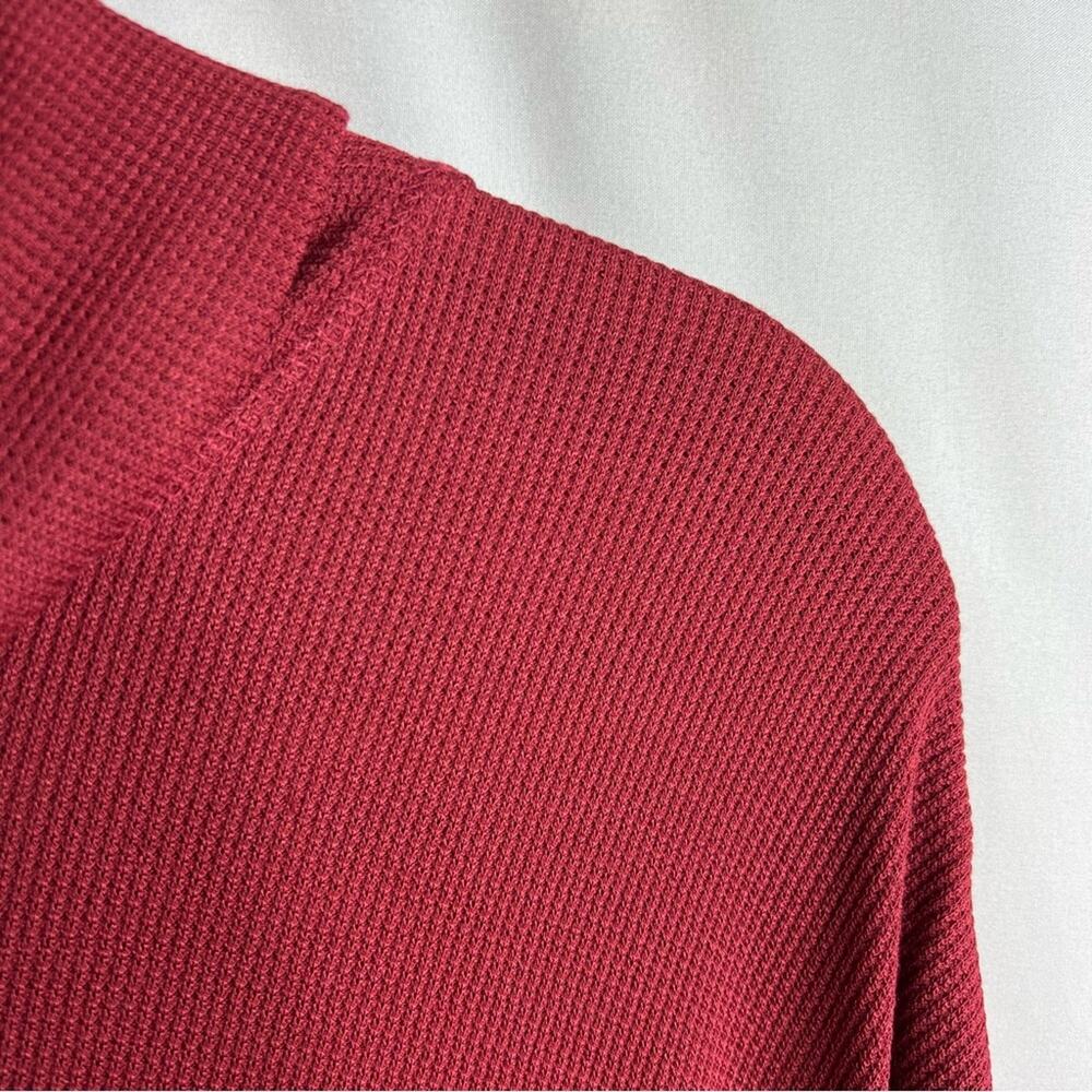 SANCTUARY Long Sleeve Cowl Neck Waffle Knit Tunic Burgundy NWT in 2X - Picture 4 of 5